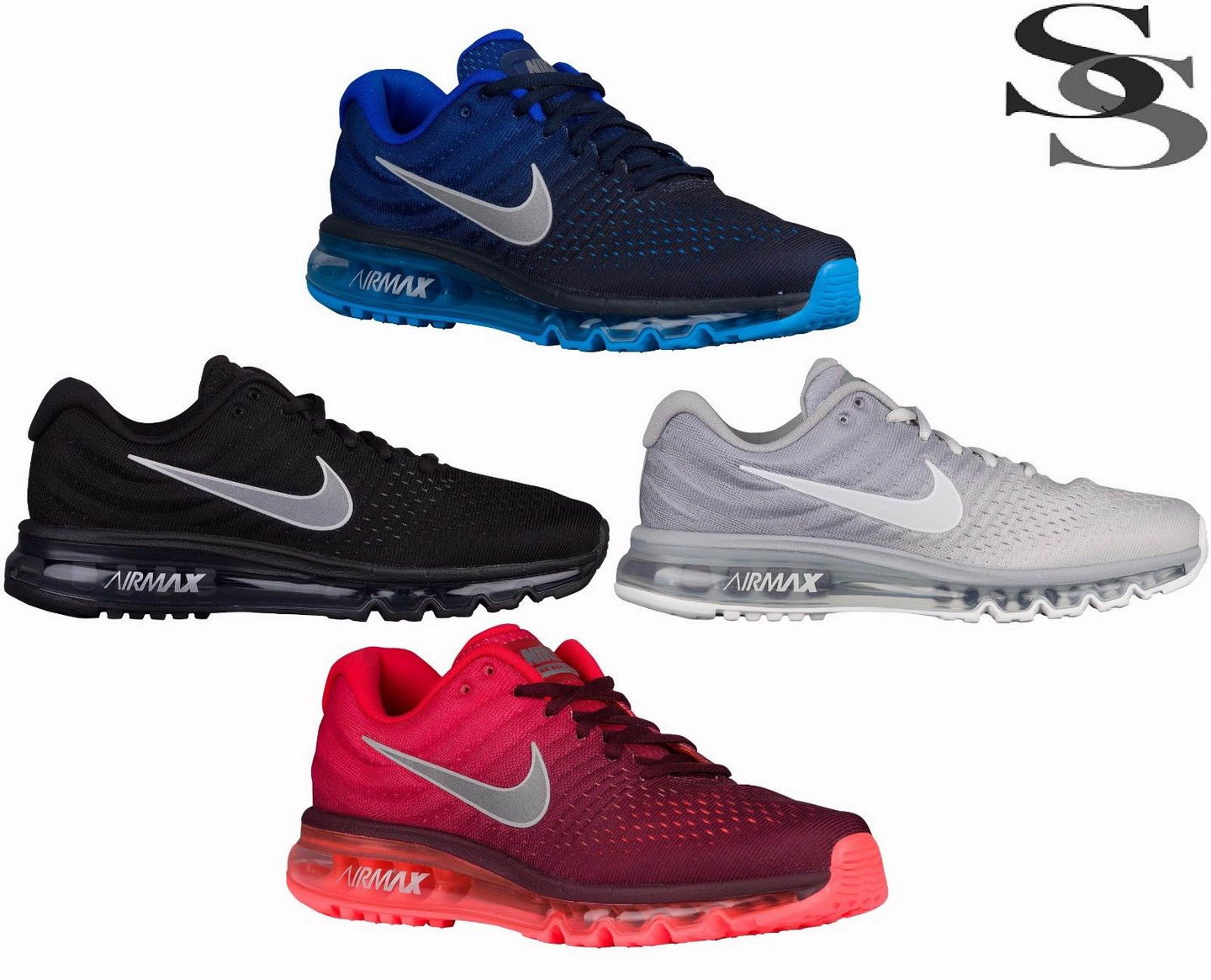 www france nike chaussures com, Chaussures Nike France - Nike Air Max 2017 - Hommes Chaussures de course confortable Sneakers Nouvel